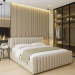 Voodi SOMARA + Madrats SAPNAS 2 XL|140x200|Beež #3|Boucle