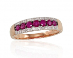 Punasest kullast s&otilde;rmus briljandiga Diamond Sky "Camellia VI", proov 585, 18.5