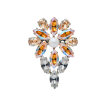 Naiste pross DiamondSky "Mirtel II (Light Topaz Shimmer / Golden Shadow)" Swarovski kristallidega