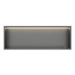 Vannitoa riiul, s&uuml;vistatav Wall-Box One - Gun Metal koos Lediga - 30X90X10 Cm