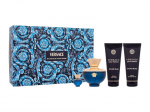 Komplekt Versace Pour Femme Dylan Blue naistele: parf&uuml;&uuml;mvesi EDP, 100 ml + l&otilde;hnavesi EDP, 5 ml + kehakreem, 100 ml + du&scaron;igeel, 100 ml
