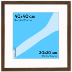 Pruun fotoraam HEN PASS 4 40x40 cm passe-partoutiga (30x30 cm)