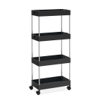 Vannitoa riiul, 38x88x21 cm, must, 1 tk