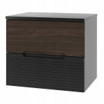 Vannitoakapp, hingedega, must p&auml;hkel AVELLA 60 x 46 x 53 cm