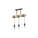 L&uuml;hter E27 Nido x3, 50 cm, must tammepuiduga