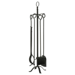 5-osaline kaminikomplekt kaminatarvikute komplekt kaminat&ouml;&ouml;riistad siseruumides kaminatarvikud kaminapliidi t&ouml;&ouml;riistad sepisrauast t&ouml;&ouml;riistad metall must 20 x 20 x 82,5 cm