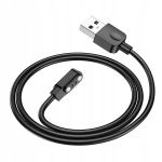 Magnetiline laadimiskaabel nutikelladele, 2 pin, 2,84 mm, must