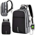 Unisex disainiga seljakott LIVMAN B-1809 mitme sahtli ja USB-liidesega telefoni laadimiseks