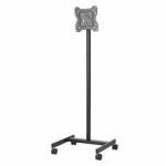 TV-alus, Rattad, Liigutatav TV-alus 47x42x136.5 cm, Must, Reguleeritav