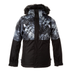 Huppa Poiste talvejope ALFA, black pattern/ black