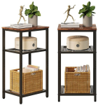 Kohvilauake 2 riiuliga retro vintage loft pruun 74 cm