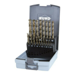 19-osaline metallist puurikomplekt RUKO HSS-G Co5