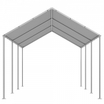 Auto varikatuse asenduskatus 6x3.43x2.87 m hall, veekindel, PE materjal