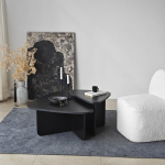 Kohvilaud Asir Ballare, 90x35x60 cm 60x40x40 cm, must