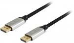 Equip DisplayPort 5m Kvaliteetkaabel, Alumiinium-Must, Ultra HD Resolutsiooniga 8K 7680x4320px
