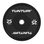Raskusketas TUNTURI Platinum Bumper Plate, must, 50mm, 25 kg