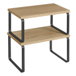 Leobert Moodne K&ouml;&ouml;giriiul x2 &ndash; Sonoma Viimistlus, Metall, Avatud Avatud Disainiga T&ouml;&ouml;pindade Riiulid