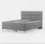 Pesukastidega voodi Brik 140 &times; 200 cm, kangas Adel 06 hall