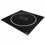 Maadlusmatt, 3x3x0,03 m, must, veekindel PVC