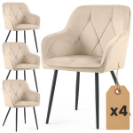 4 tooli komplekt Akord Diamante, pruun