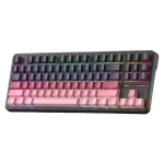 Aula F87 Pro m&auml;nguklaviatuur, kolm režiimi Bluetooth 5.0 / 2,4 GHz / USB-C Hot-Swap RGB traadita mehaaniline klaviatuur gradientroosa v&auml;rvitoonis