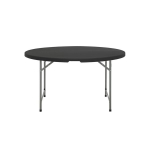 &Uuml;mmargune kokkupandav laud, 122 x 74 cm, must