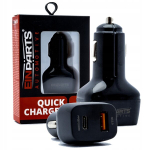 Auto kiirlaadija Quick Charge 3.0, Usb A + Usb C