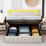 140x200cm &otilde;hkpadjavoodi LED-valgustusega, samet, beež