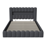 LED-polsterdatud voodi hoiukastiga ja USB-ga, RGB-valgustus, 180&times;200 cm