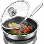 Edenberg pann kaanega 24cm, mittenakkuva roostevaba teras, l&auml;bim&otilde;&otilde;t 24 cm