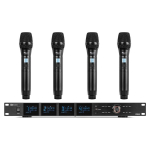 Power Dynamics PD524 UHF juhtmevaba mikrofonikomplekt 4 k&auml;simikrofoniga