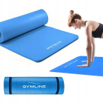 Spordimatt joogaks ja treeninguks NBR 1,5 cm paksune 180 x 60 cm, sinine, Sporto kilimėlis jogai ir mank&scaron;tai NBR 1,5 cm storio 180 x 60 cm, mėlynas