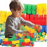 Suured plastmassist ehitusklotsid, 200 t&uuml;kki, 28 mm, Didelės plastikinės konstruktoriaus kaladėlės, 200 det., 28 mm