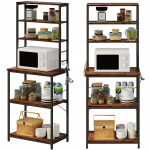 Mitmeotstarbeline riiul vintage retro pruun loft k&ouml;&ouml;gikap 6 riiulit 166 cm
