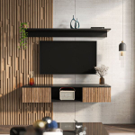 Elia mustast puidust telerialus, 140 cm