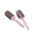 Juuksehari, Olivia Garden Pastel Pink Brush Kit (Fingerbrush Care Iconic Boar & Nylon M + Expert Blowout Shine 45)
