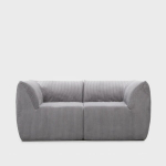 SVELA 2-kohaline modulaarne diivan halli soonkoes &ndash; kompaktne mugavus modernses stiilis