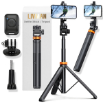 LIVMAN LAKM-001 - multifunktsionaalne selfide pulk ja statiiv kaugjuhtimispuldiga, 1,49m