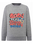 Poiste hall dressipluus kirjaga &bdquo;Born to be superhero&rdquo; Tup Tup