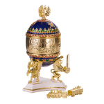 Faberge stiilis Trans-Siberi raudtee muna, ehtekarp rongiga