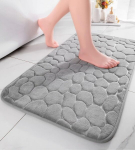 Vannitoavaip &bdquo;Stones&ldquo; &ndash; hall, libisemiskindel ja pehme, 80 &times; 50 cm