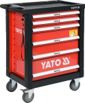 T&ouml;&ouml;riistakapp 6 sahtliga 185 tk 970&times;770&times;470 mm kuullaagritega siinid 125 mm rattad piduriga YT-55307 YATO