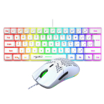 M&auml;nguklaviatuur ja hiir 60%, RGB, UK, Valge