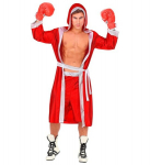 "BOXEUR" punane (kapuutsiga ja v&ouml;&ouml;ga keep, l&uuml;hikesed p&uuml;ksid)
