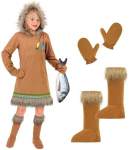 "ESKIMO" (kapuutsiga kleit, kindad, kingakatted)