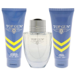 Top Gun Rivet 3-osaline meeste kinkekomplekt - mereline tualettvesi, juukse- ja kehapesuvahend, habemeajamisj&auml;rgne palsam