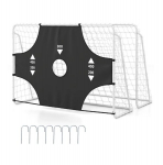 Costway jalgpalliv&auml;rav eemaldatava sihtm&auml;rgiseinaga, k&auml;sipalliv&auml;rav 5 laskeaugu ja kinnituss&uuml;steemiga, valge, 215 &times; 77 &times; 152 cm