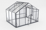 Kasvuhoone Gampre Sanus Glass XL-7 karastatud klaas RAL9005 2,2x2,9 m