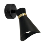 LORETA SPT E14 MUST/KULDNE Seina- ja laevalgusti STR&Uuml;HM 195 x 86 x 78 mm