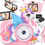 Digikaamera Laste digikaamera, 48 MP, 32 GB, Vaiki&scaron;kas skaitmeninis fotoaparatas, 48 MP, 32 GB